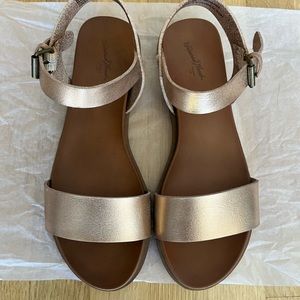 Universal Thread Nyla Ankle Strap Sandals- Rose Gold